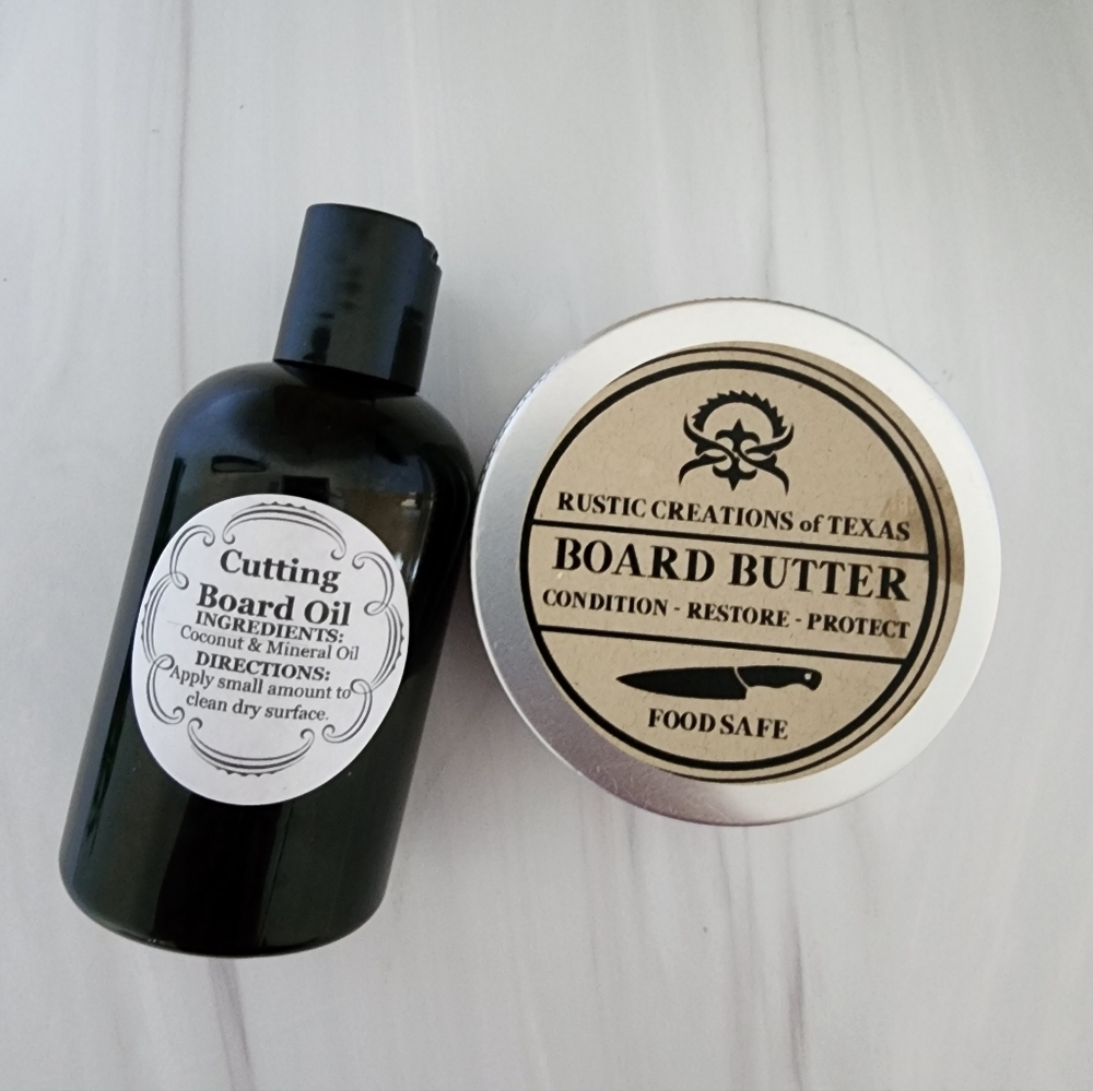 Cutting Board Butter & Oil Condition Restore Protect Set